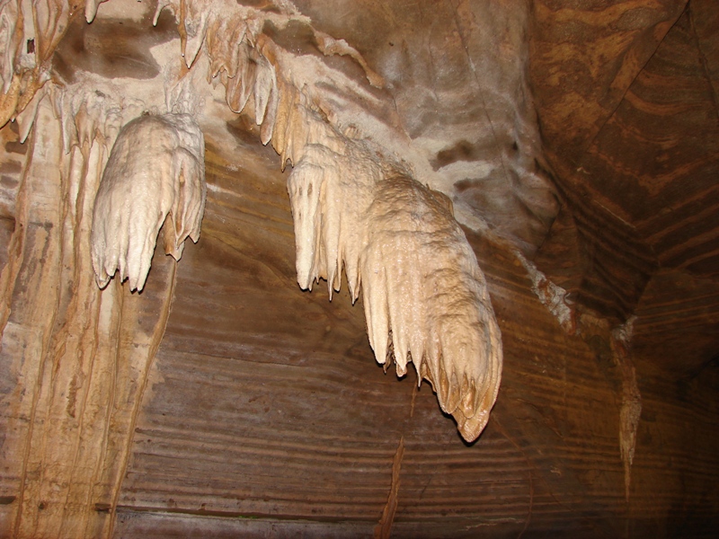 Natural limestone structures in Kutumsar Caves Bastar