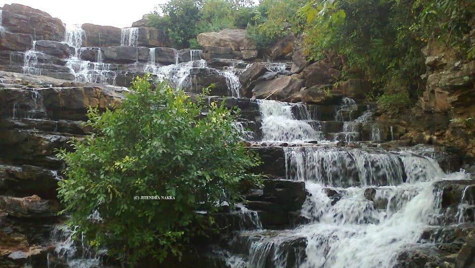 Majestic view of Chitradhara Waterfall Bastar during monsoon