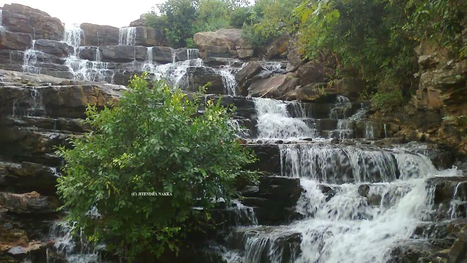 Majestic view of Chitradhara Waterfall Bastar during monsoon