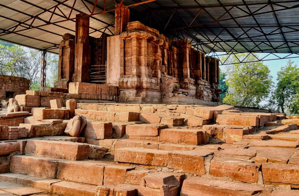 Intricate carvings on Devrani Temple door at Tala Gram Bilaspur