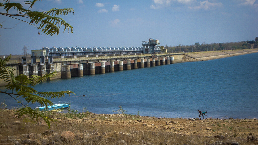 Beautiful scenic view of Gangrel Dam Dhamtari